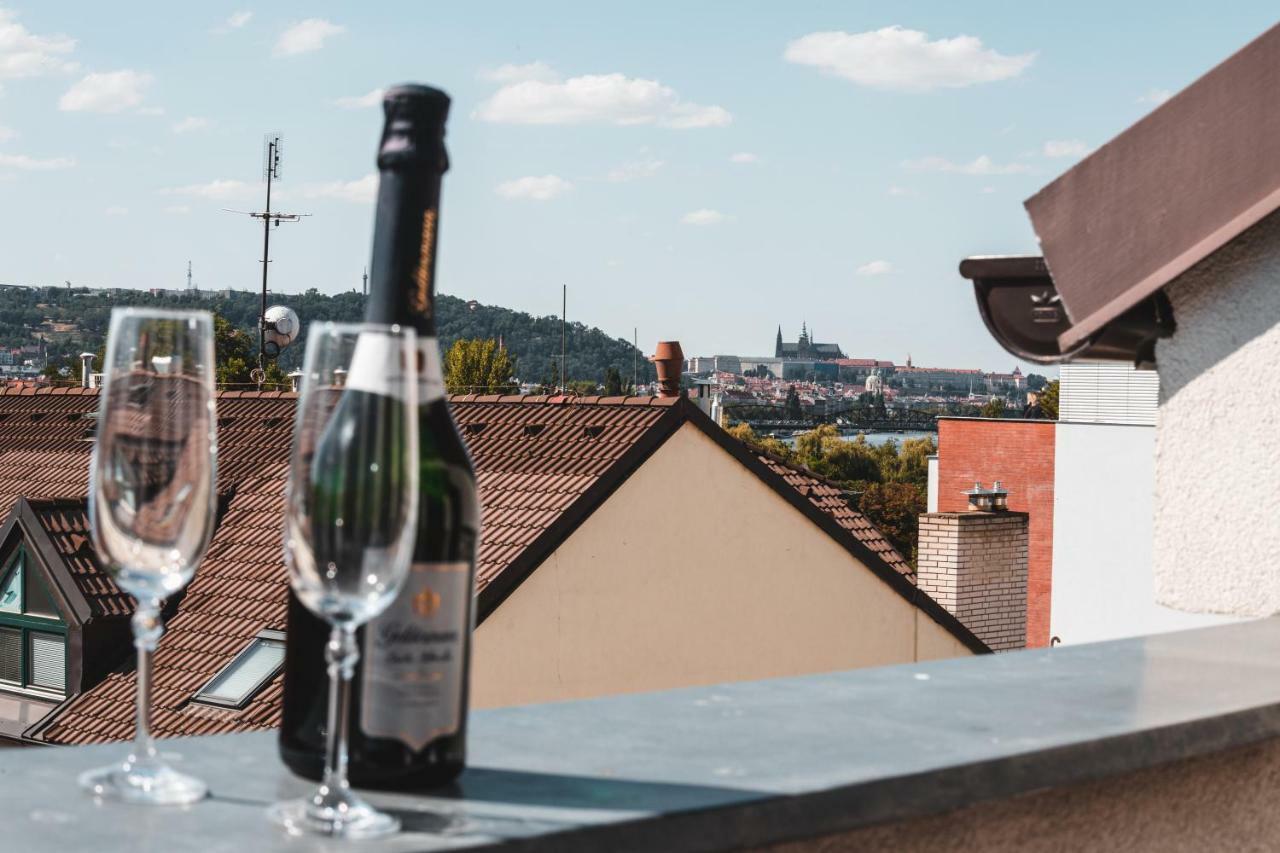 Point Flat, Beautiful View From Terrace To Prague Castle Daire Dış mekan fotoğraf